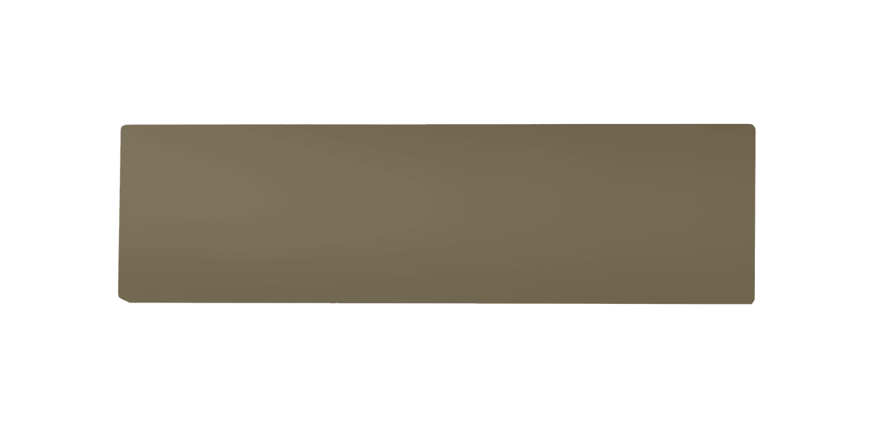 Beige gray rectangular door nameplate for one call button, not engraved