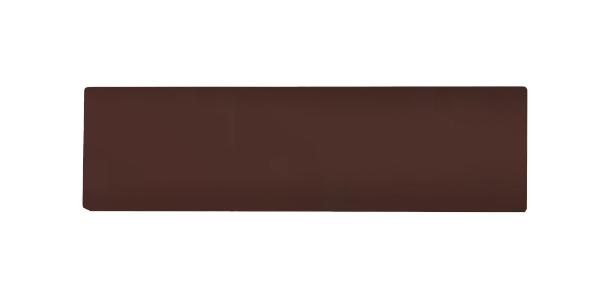 Mahogany brown doorbell nameplate, rectangular, not engraved