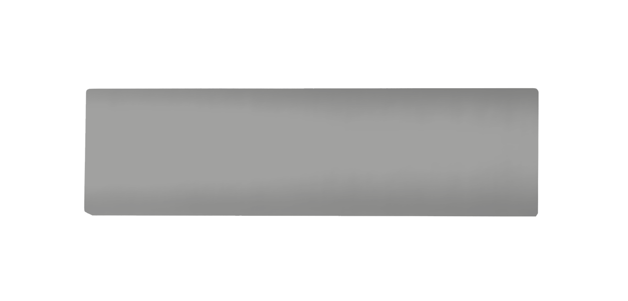 Unengraved rectangular aluminum nameplate in light gray for call button D21X