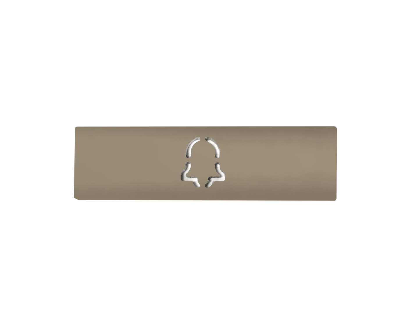 Beige engraved doorbell nameplate with call icon