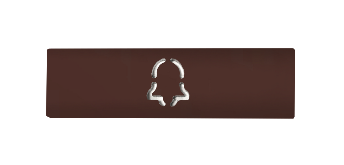 Mahogany brown engraved nameplate with call icon
