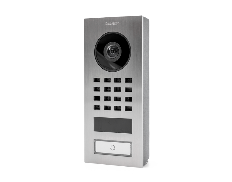 DoorBird D1101V Surface-Mount IP Video Intercom, 1 Call Button in Stainless Steel V4A