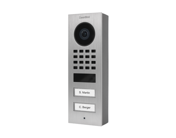 DoorBird D1102V-S Surface-Mount IP Video Door Station, 2 Call Button in  Stainless Steel V2A