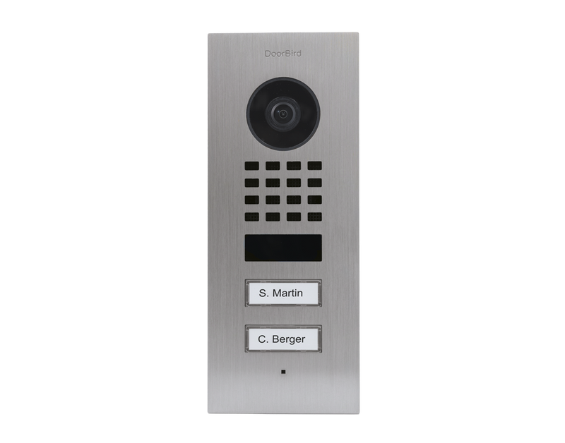DoorBird D1102V-F Flush-Mount IP Video Door Station, 2 Call Button in  Stainless Steel V2A