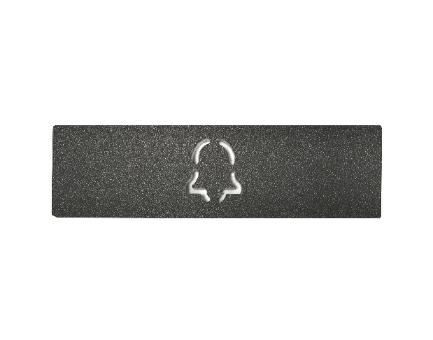 Stainless steel engraved nameplate with DoorBird emblem