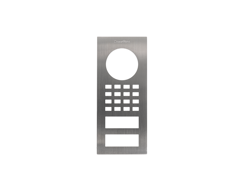 DoorBird stainless steel front panel with call button and keypad