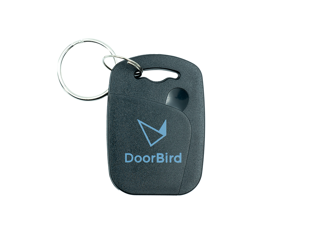 DoorBird RFID transponder key fob with key ring, dark gray