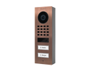 DoorBird D1102V Surface-Mount IP Video Door Station, 2 Call Button in Bronze