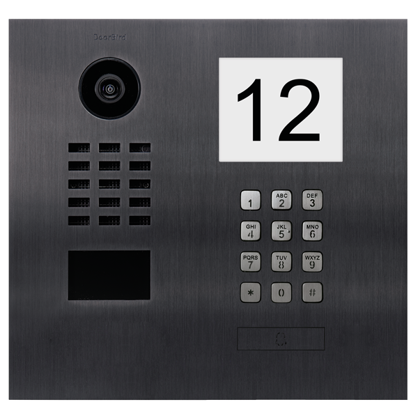 DoorBird D2101KH IP Video Door Station, 1 Call Button in Titanium