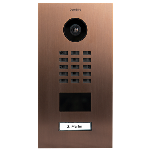 DoorBird D2101V IP Video Door Station, 1 Call Button in Bronze