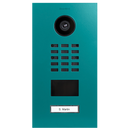 DoorBird D2101V IP Video Door Station, 1 Call Button in Turquoise Blue, RAL 5018