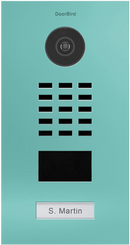 DoorBird D2101V IP Video Door Station, 1 Call Button in Light Green, RAL 6027