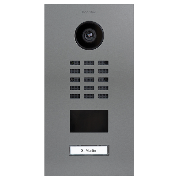 DoorBird D2101V IP Video Door Station, 1 Call Button in Grey Aluminium, RAL 9007