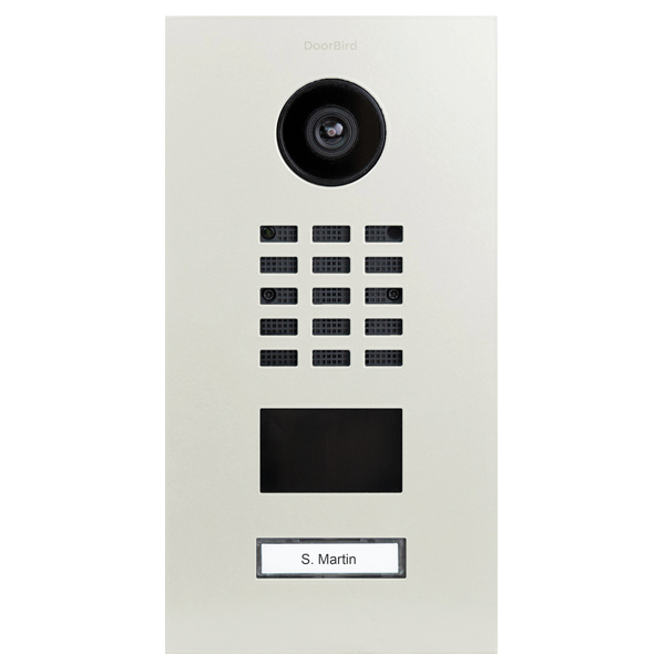 DoorBird D2101V IP Video Door Station, 1 Call Button in Pure White, RAL 9010