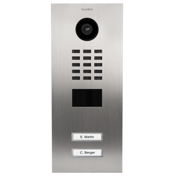DoorBird D2102V IP Video Door Station, 2 Call Button in  Stainless Steel V4A