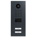 DoorBird D2102V IP Video Door Station, 2 Call Button in Anthracite Grey, RAL 7016