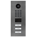 DoorBird D2103V IP Video Door Station, 3 Call Button in DB 703 Stainless Steel