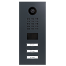 DoorBird D2103V IP Video Door Station, 3 Call Button in Anthracite Grey, RAL 7016