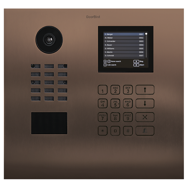 DoorBird D21DKV IP Video Door Station for Multi-Tenant Residences/Buildings in Bronze