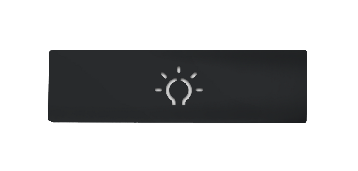 DoorBird light push button cover in anthracite grey with light bulb icon