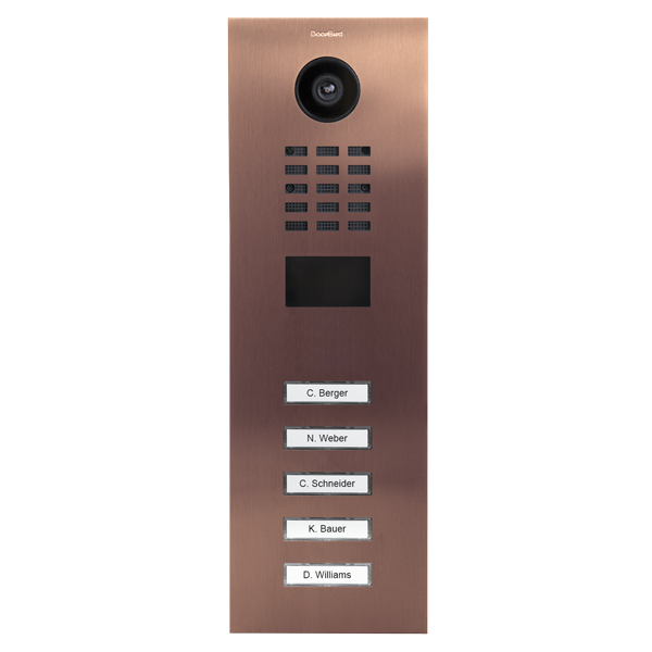 DoorBird D2105V IP Video Door Station, 5 Call Button in Bronze