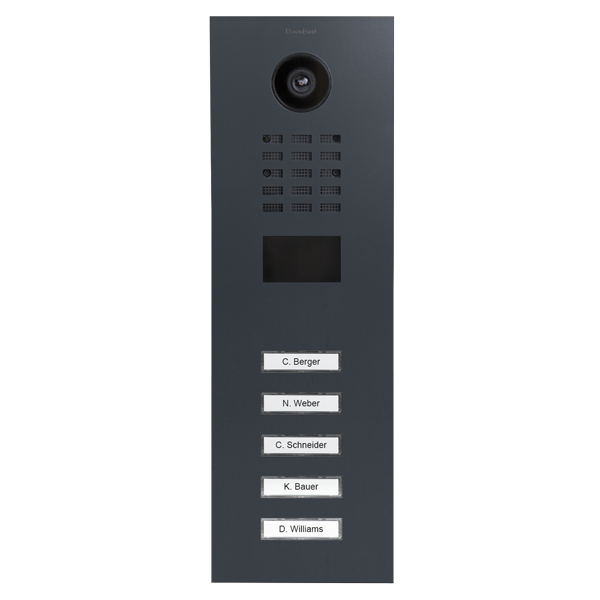 DoorBird D2105V IP Video Door Station, 5 Call Button in  Anthracite Grey, RAL 7016