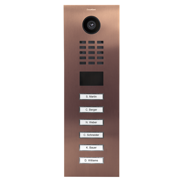 DoorBird D2106V IP Video Door Station, 6 Call Button in Bronze