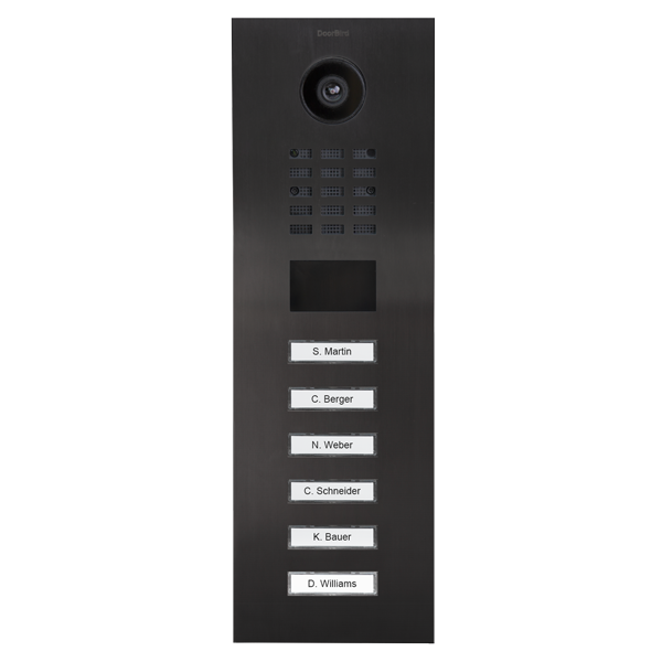 DoorBird D2106V IP Video Door Station, 6 Call Button in Titanium