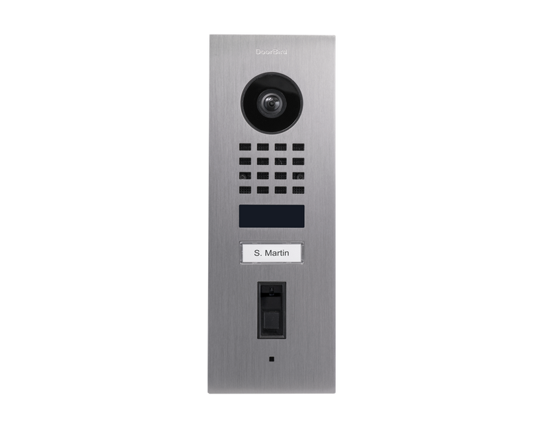 DoorBird D1101FV-F Fingerprint 50 Flush-Mount IP Video Door Station, 1 Call Button in  Stainless Steel V2A