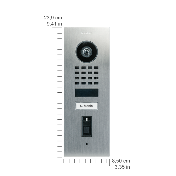 DoorBird D1101FV-F Fingerprint 50 Flush-Mount IP Video Door Station, 1 Call Button in  Stainless Steel V4A