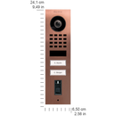 DoorBird D1102FV Fingerprint 50 Surface-Mount IP Video Door Station, 2 Call Button in Bronze