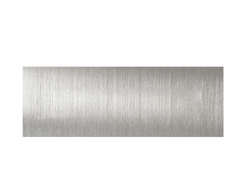 Stainless steel unengraved nameplate with brushed metal finish