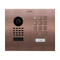 DoorBird D1101KH Modern Flush-Mount IP Video Door Station, 1 Call Button in Bronze