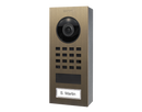 DoorBird D1101V Surface-Mount IP Video Intercom, 1 Call Button in Real Burnished Brass