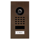 DoorBird D1101V Flush-Mount IP Video Intercom, 1 Call Button in Architectural Bronze