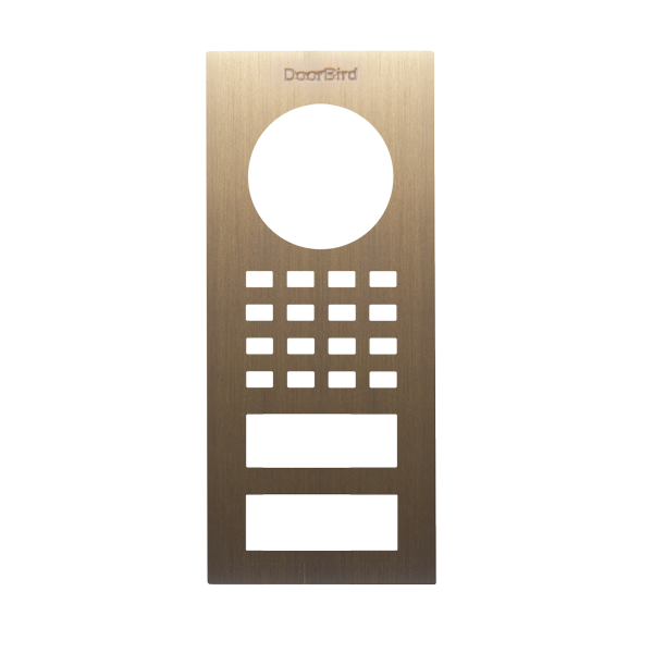 DoorBird Front Panel for D1101V Surface-Mount in Real Burnished Brass