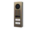 DoorBird D1102V Surface-Mount IP Video Door Station, 2 Call Button in Real Burnished Brass