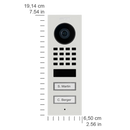 DoorBird D1102V Surface-Mount IP Video Door Station, 2 Call Button in Traffic White, RAL 9016