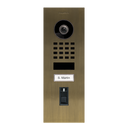 DoorBird D1101FV Fingerprint 50 Flush-Mount IP Video Door Station, 1 Call Button in Real Burnished Brass