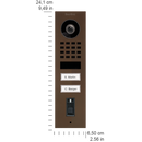 DoorBird D1102FV Fingerprint 50 Surface-Mount IP Video Door Station, 2 Call Button in  Architectural Bronze