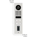 DoorBird D1102FV Fingerprint 50 Surface-Mount IP Video Door Station, 2 Call Button in Traffic White, RAL 9016