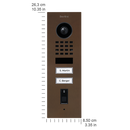 DoorBird D1102FV-F Fingerprint 50 Flush-Mount IP Video Door Station, 2 Call Button in  Architectural Bronze
