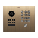 DoorBird D1101KH Classic Flush-Mount IP Video Door Station, 1 Call Button in Real Burnished Brass