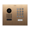 DoorBird D1101KH Modern Flush-Mount IP Video Door Station, 1 Call Button in Real Burnished Brass