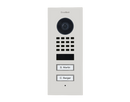 DoorBird D1102V Flush-Mount IP Video Door Station, 2 Call Button in Traffic White, RAL 9016