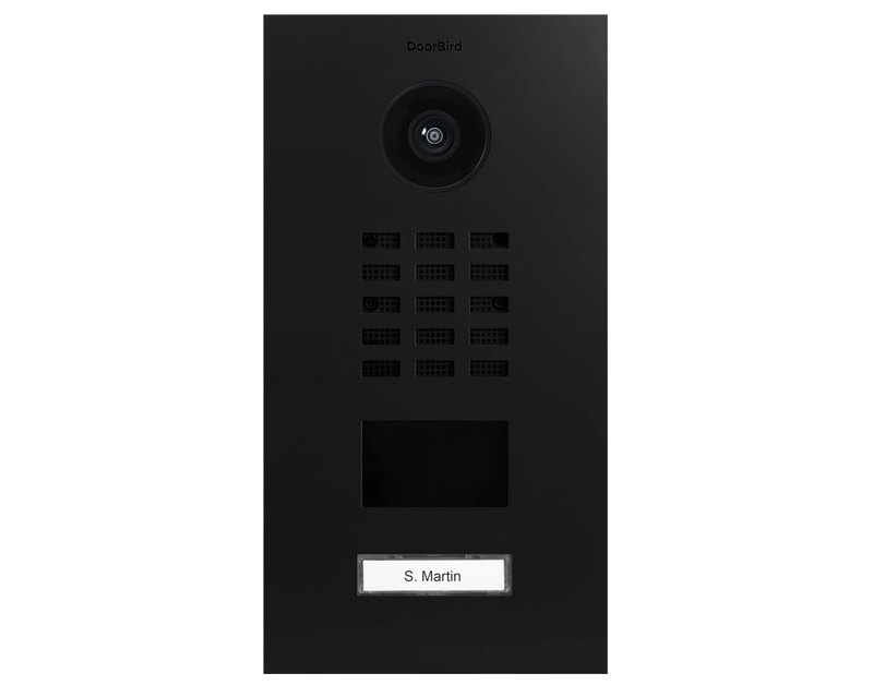 DoorBird D2101V IP Video Door Station, 1 Call Button in Graphite Black