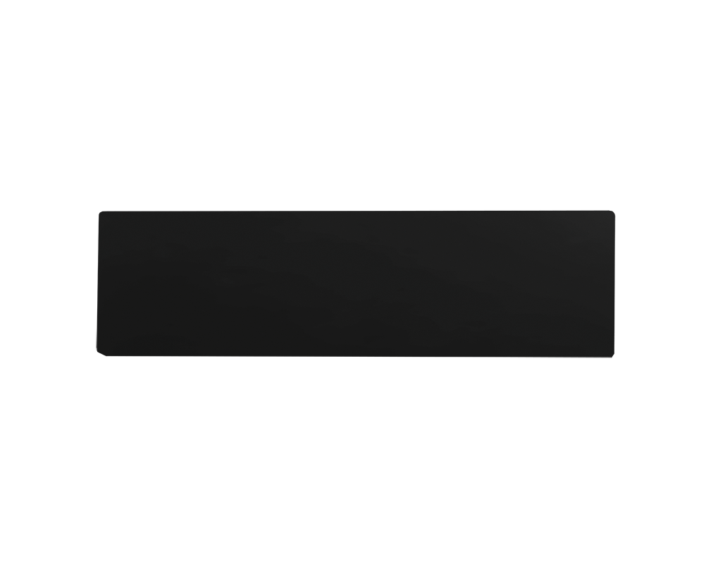 Graphite black unengraved rectangular nameplate for One Call button D21X