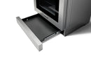 Thor Kitchen 5-Piece Appliance Package - 36-Inch Electric Range with Tilt Panel, French Door Refrigerator, Wall Mount Hood, Dishwasher, & Wine Cooler in Stainless Steel