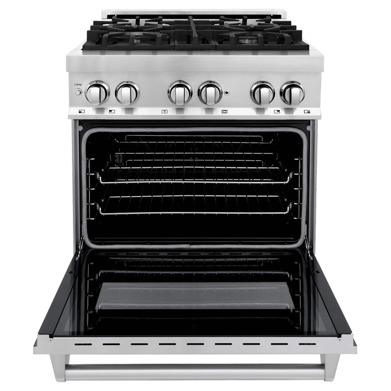 ZLINE 2-Piece Appliance Package - 30-inch Dual Fuel Range and Over-the-Range Microwave (2KP-RAOTRH30)