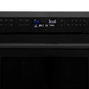 ZLINE 4-Piece Appliance Package - 30-Inch Gas Range, Refrigerator with Water Dispenser, Convertible Wall Mount Hood, and Microwave Oven in Black Stainless Steel (4KPRW-SGRBRH30-MWO)